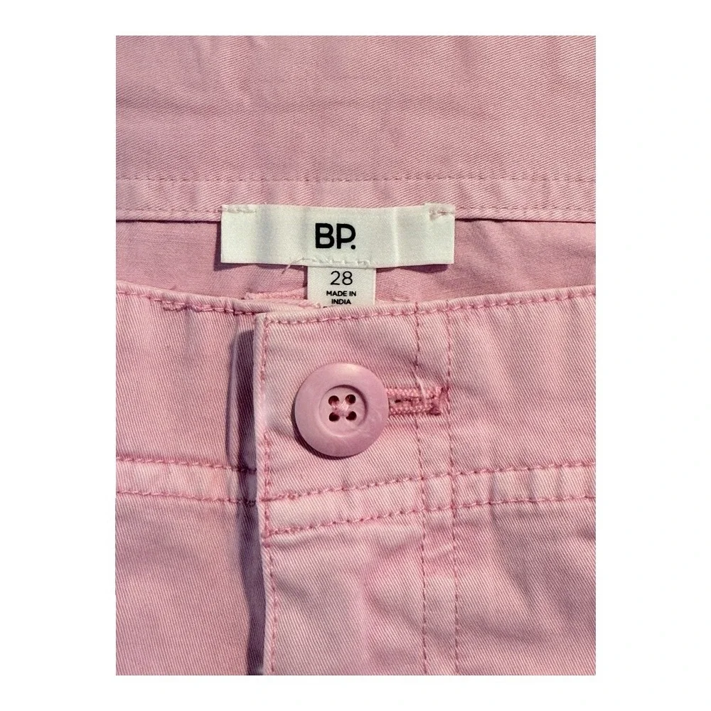 BP Wide Leg Cargo Pants Y2K Pink Cotton Blend Casual Trousers Size 28 NWOT‎